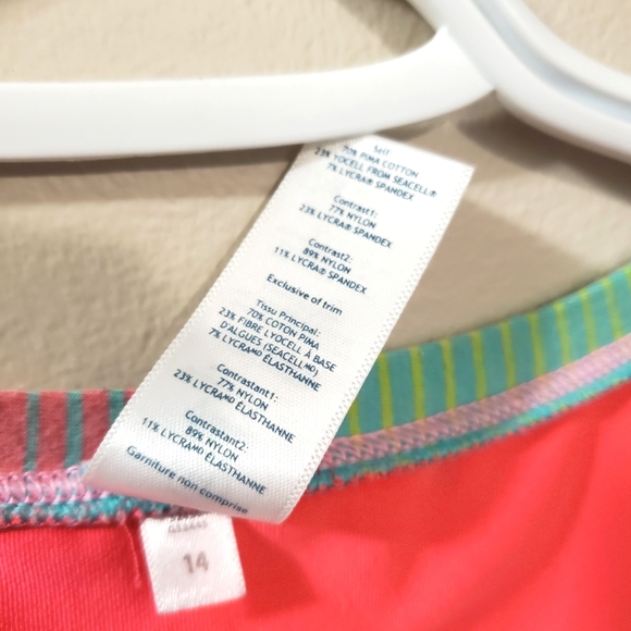 Ivivva girls lululemon top - Pink and multicolor striped - Size 14 - Picture 5 of 5
